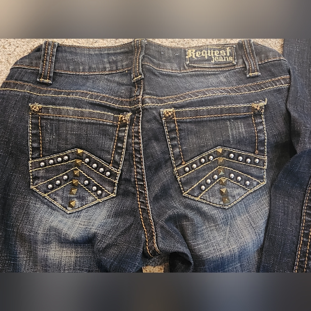 Request embellished jeans